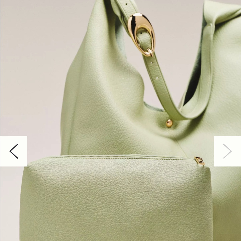Supple Pistachio Green Hobo Bag & Pouch ~ Anthro